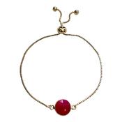 Pink Chalcedony Single Drop Bracelet image