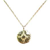 Compass Coin Gold Plated Necklace image