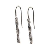 Stone &amp; Sea Straight Drop Silver Earrings