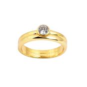 Gold &amp; Cubic Zirconia Ring Stack image