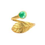 Hannah Gold Ring in Chrysoprase image