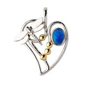 Heart Dragonfly Pendant Small in various gemstones image