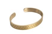 Hex Pattern Brass Cuff
