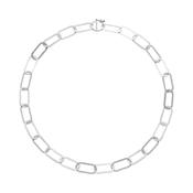Large Paperclip Link Silver Bracelet