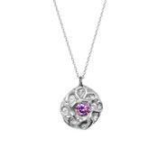 Multi Stone Moissanite Silver Necklace image