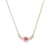 Rose Embrace 9ct Yellow Gold Necklace with Two Diamonds image