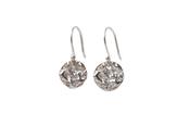 Molten Moonscapes Silver Drop Earrings