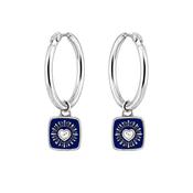 Double Sided Keith Haring Claddagh Hoop Earrings