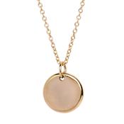 Personalised Small Round Organic Droplet Necklace in 9k Gold