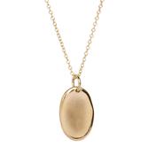 Personalised Organic Oval Droplet Necklace in 9k Gold