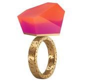 Fruit Bijoux Ring Top VU Crystals Sunset Pink image