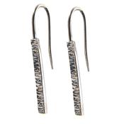 Stone &amp; Sea Straight Drop Silver Earrings
