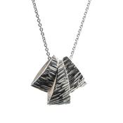 Stone &amp; Sea Triple  Silver Pendant
