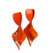 Acrylic Burnt Orange Genie Earrings image