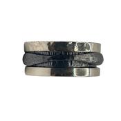 Silver &amp; Oxidised Single Spinner Ring image