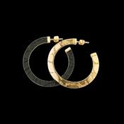 Skin Etched Hoop Earrings (Silver or Gold) image