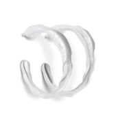 Waves of The Irish Sea Silver Hoop Earrings