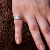 Keith Haring Inspired Pinky Claddagh Ring image