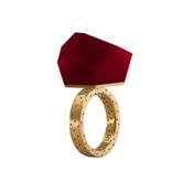 Fruit Bijoux Ring Top VU Crystals Cherry Red image