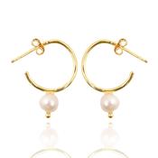 Pearl Drop Gold Huggies
