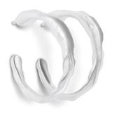 Waves of The Irish Sea Silver Hoop Earrings