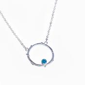 Faerie Ring Pendant in Blue Topaz