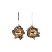 Spore Drops Black &amp; Gold Earrings