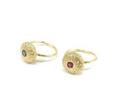 Sea Urchin Ring Gold with Stone
