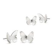Butterfly Stud Earrings Silver image