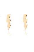 Large 9ct  Rose Gold Lightning Bolt Earrings image