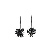 Folia Oxidised Silver Drop Earrings