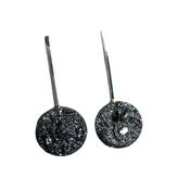 Urban Geode Silver Sphere Drop Earrings