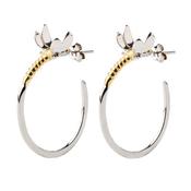 Wildlife Dragonfly Hoop Earrings (Silver or Gold) image