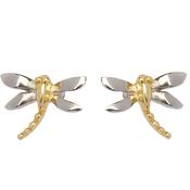 Wildlife Small Dragonfly Studs (Silver or Gold) image