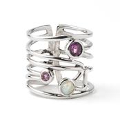 Lattice Ring in various gemstones