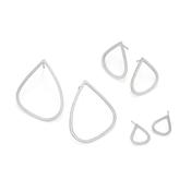 Frosted Silver Wing Stud Earrings image