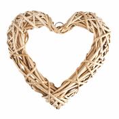 Light Willow Heart Wreath Base 30cm