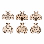 Wooden Ladybirds Embellishments image