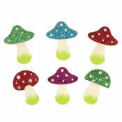Glitter Mushrooms Embellishments