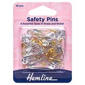 Safety Pins Brass &amp;amp; Nickel image