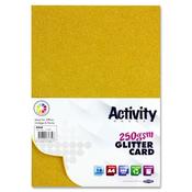 Glitter Card Sheet A4 - Gold image