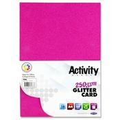 Glitter Card Sheet A4 - Pink