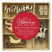 Mixed Wooden Shapes: Santa