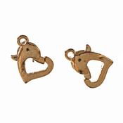 Trigger Clasp Heart Gilt 2pk image