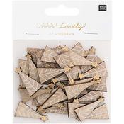 Rico Design Wooden Christmas Tree Embellishments Natural