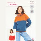 Stylecraft Softie Chunky Colour Block Knitting Pattern (10109) image