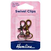 Hemline Swivel Clip Bronze/Metal 13mm