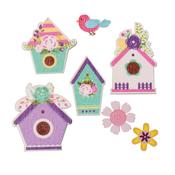 Craft Embellishment Bird Box Floral Paper Motifs image