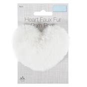White Pom Pom Heart 9cm image