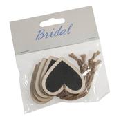 Embellishments Wooden Heart With Blackboard 4.8 x 5cm